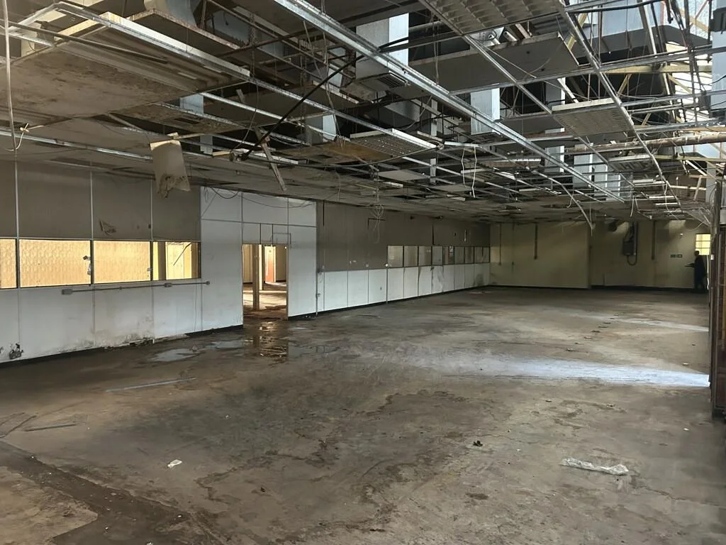 Existing empty warehouse floor